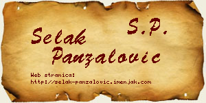 Selak Panzalović vizit kartica